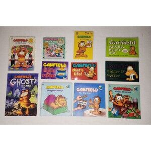 Vintage Garfield Books Jim Davis Picture Books Activity Pad 80s 90s Lot Of 11